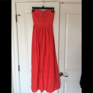 Parker silk strapless gown size S